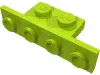 Bracket 1 x 2 - 1 x 4 [Square Corners] / Lime