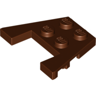 Lego Wedge Plate 3 x 4 with Stud Notches [Reinforced Underside] / Reddish Brown