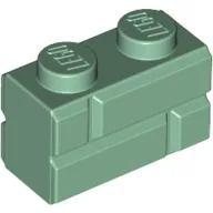 Brick Special 1 x 2 with Masonry Brick Profile / Sand Green
