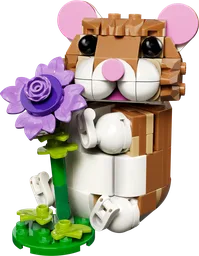 Cute Hamster with a Flower