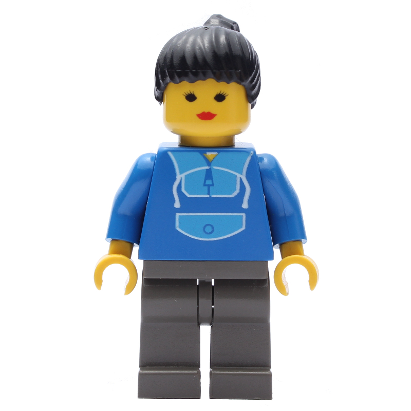 Lego Woman - Blue Jogging Suite, Dark Gray Legs