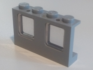 Lego Window 1 x 4 x 2 Plane, Single Top Hole and Double Bottom Holes for Glass with Trans-Brown Glass (4863 / 4862)