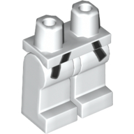 Lego Hips and White Legs with Black Belt Ends Print / White