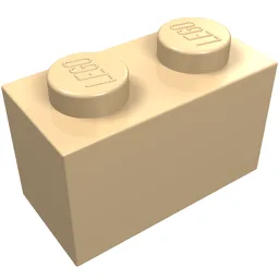 Brick 1 x 2 / Very Light Orange