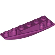 Brick Wedged, Curved Inverted 6 x 2 Left / Magenta