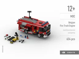 MOC - Belgian Fire Truck Engine (multifunctionele autopomp)