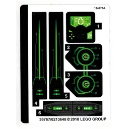 Sticker Sheet for Set 72003-1 / [No Color/Any Color]