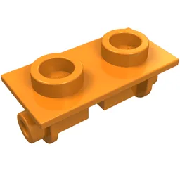 Hinge Brick 1 x 2 Top Plate Thin / Orange