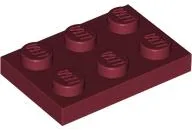 Plate 2 x 3 / Dark Red