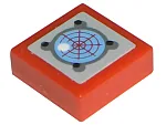 Tile 1 x 1 with Light Blue Radar Pattern (Sticker) - Set 8060