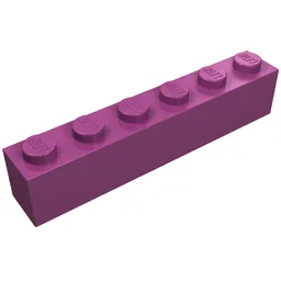 Brick 1 x 6 / Magenta