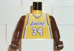 Torso NBA Los Angeles Lakers #34 (Yellow Jersey) Pattern / Brown NBA Arms