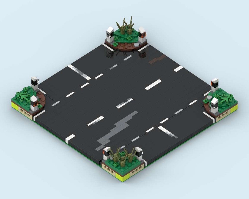 Lego MILS Country Road Intersection 20 Studs Wide