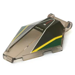 Windscreen 6 x 4 x 1 Hexagonal with Handle with Black/Yellow/Dark Green Print