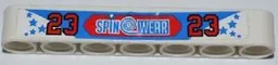 Technic, Liftarm Thick 1 x 7 with Number 23 and 'SPIN WEAR' Pattern (Sticker) - Set 8125