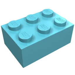 Brick 2 x 3 / Pastel Blue