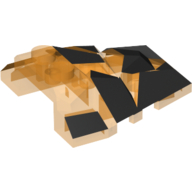 Lego Brick Wedged, Sloped 4 x 4 Fractured Polygon Top with Black Facets Print