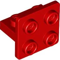 Bracket 1 x 2 - 2 x 2 Centered / Red