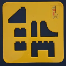 Duplo Playmat, Sorting Template - Giraffe / Yellow