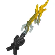 Large Figure Weapon Lightning, with Marbled Blue and Yellow Pattern / Pearl Titanium
