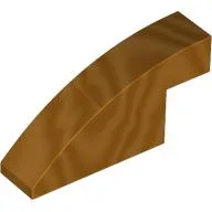 Brick Curved 1 x 4 x 1 2/3 No Studs / Metallic Gold