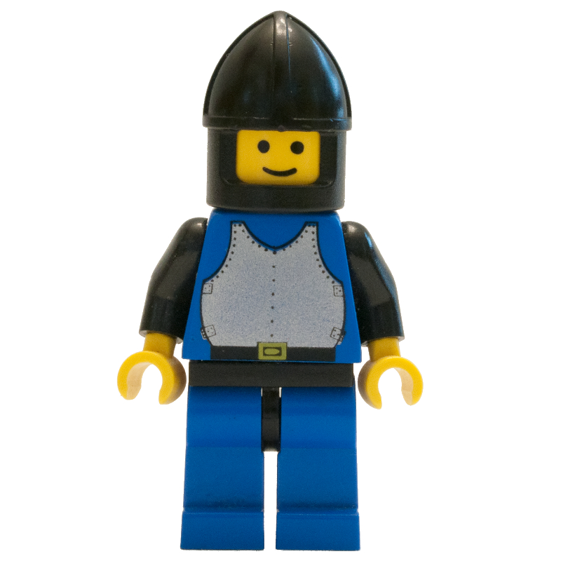 Lego Knight (Breastplate on Blue) - Blue Legs, Chin-Guard