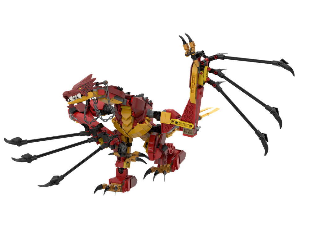 Lego Fire Dragon Attack Posability & Stability Mod