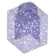 Lego Brick 1 x 1 / Glitter Trans-Purple