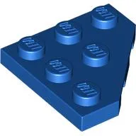 Wedge Plate 3 x 3 Cut Corner / Blue