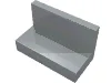 Panel 1 x 2 x 1 [Square Corners] / Light Bluish Gray