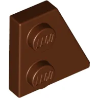 Wedge Plate 2 x 2 Right / Reddish Brown