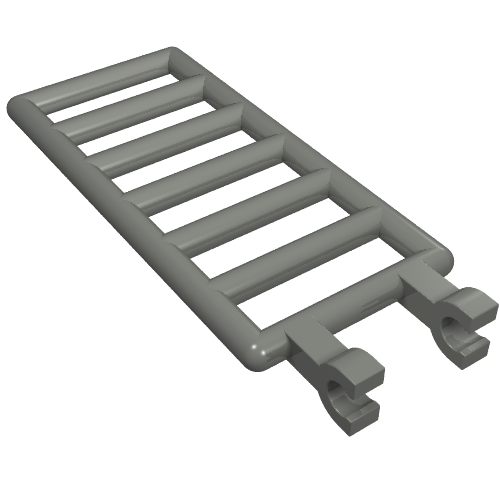 Lego Bar 7 x 3 with Double Clips (Ladder) [Straight Clips] / Dark Bluish Gray