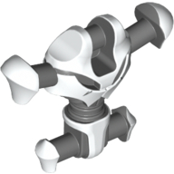 Lego Torso Mechanical with White Print / Dark Bluish Gray