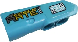 Technic, Panel Fairing #22 Very Small Smooth, Side A with 'ACCELERATE' and 'CHEQURED' Pattern (Sticker) - Set 42059