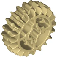 Technic Gear 20 Tooth Double Bevel with Axle Hole Type 1 [+ Opening] / Tan