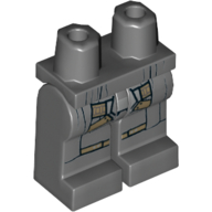 Lego Hips and Dark Bluish Gray Legs with Robe, Straps / Dark Bluish Gray