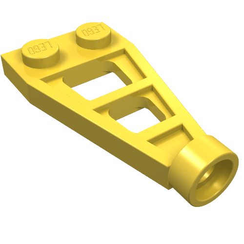 Lego Plate Special 1 x 2 with Long Stud Receptacle (Space Wing) / Yellow