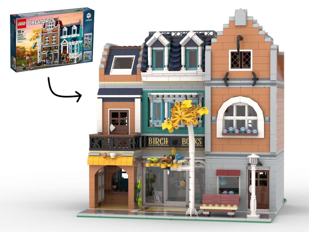 Lego Bistro Bookshop (alt build of Bookshop - 10270)