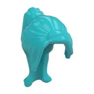 Hair Ponytail Long with Side Bangs / Medium Azure