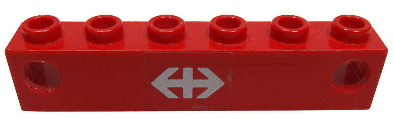 Lego Electric, Train Light Prism 1 x 6 Holder with Swiss Federal Railways Logo Pattern (Sticker) - Set 7740