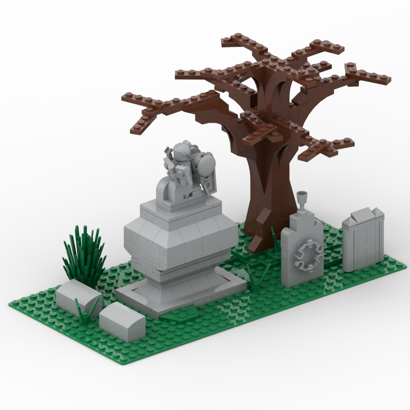 Lego MOC - Charles Evans Cemetery Part 6 - Sitting Angel