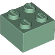 Lego Brick 2 x 2 / Sand Green