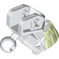 Lego Large Figure Head (Piraka) with Glow In Dark Teeth Print / White