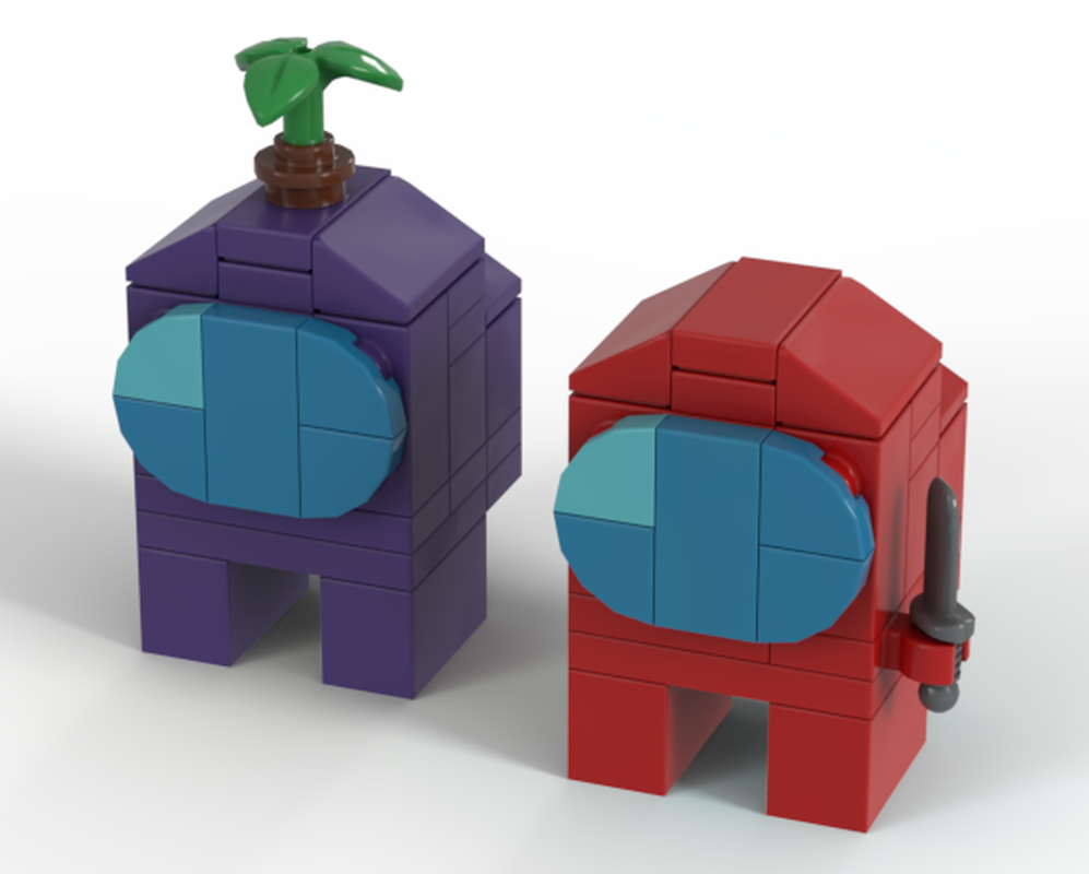 Lego Among Us crewmate and imposter.