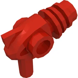Weapon Gun Ray / Sci Fi - Rounded Heat Diffusers / Red