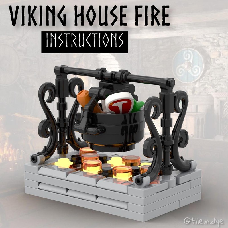 Lego VIKING HOUSE FIRE - LEGO VIKINGS MOC