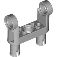 Technic Pin Connector Toggle Joint Smooth Double with 2 Pins / Light Bluish Gray