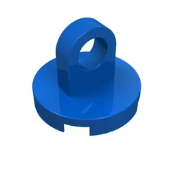 Tile Special Round 2 x 2 - Thin Lifting Ring / Blue