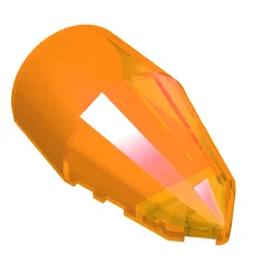 Windscreen 7 x 4 x 2 Round / Trans-Orange
