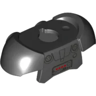 Minifig Neckwear Armor Shoulder Pads with Control Panel with Red Buttons Print / Black